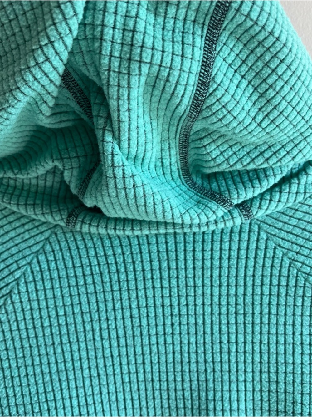 Melanzana Men Small (Women Medium) MicroGrid Fleece Hoodie Lagoon Color - Picture 12 of 12